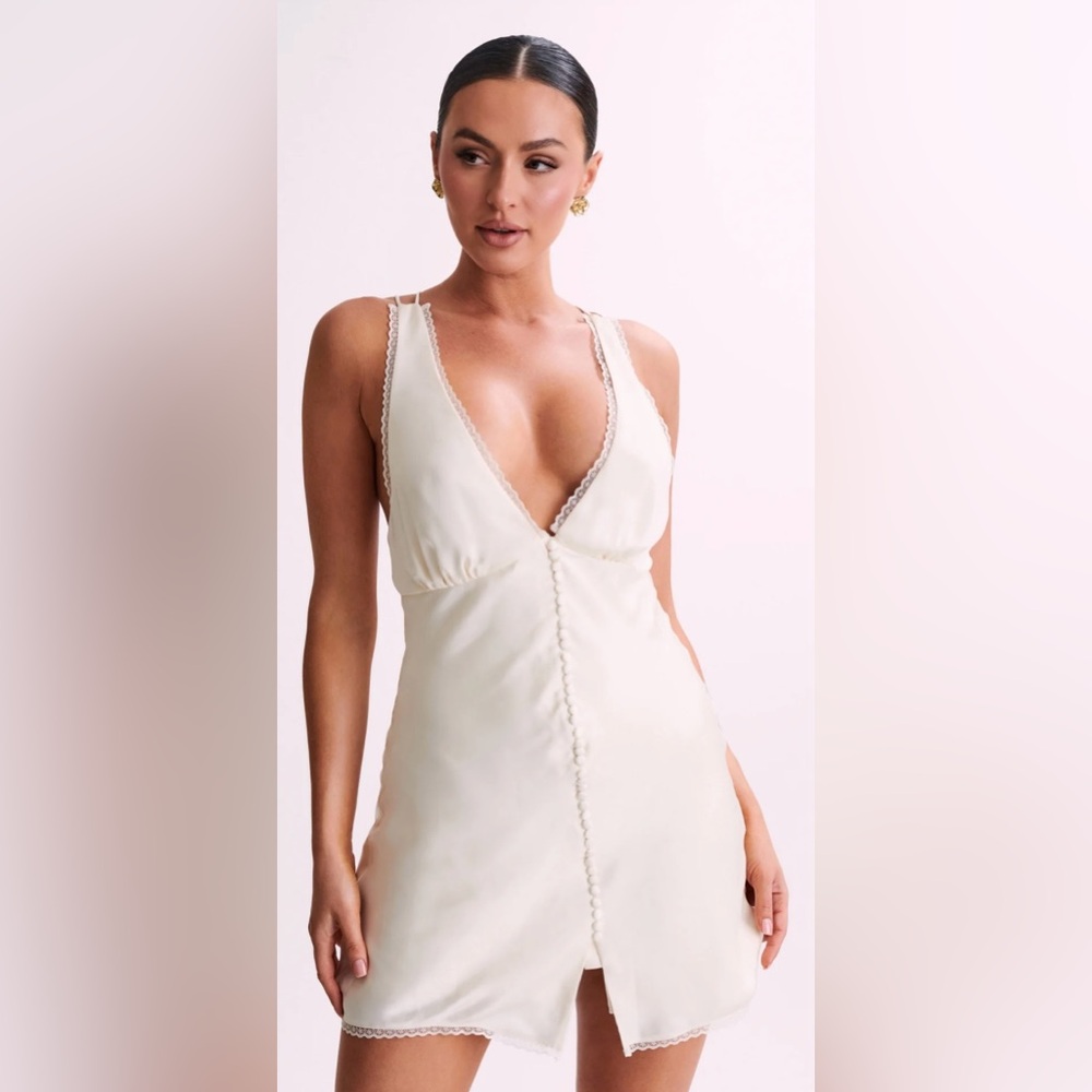 NWT Meshki Satin Mini Dress